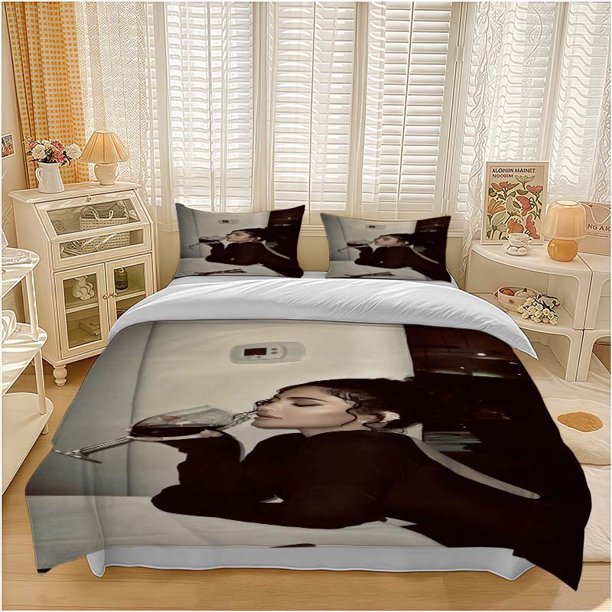 Elegant Wine Tasting Fashion Moment Themed Bedding Set Duvet Cover and Pillowcase Set
