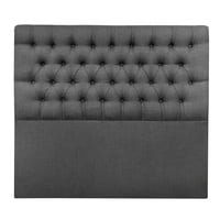 Espacio Hogar - Respaldo Capitone Premium 1 Plaza Lino Grafito