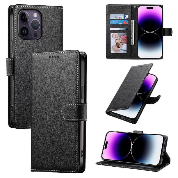 Funda para FOXDOCK iPhone 14 Pro Max – Cuero Premium, 3 ranuras para tarjetas, Protección contra impactos