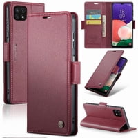 Caseme Tipo Cartera Samsung Galaxy A22 5G Con Cierre Magnético, Rfid, Tarjetero, Soporte, Carga Inalámbrica