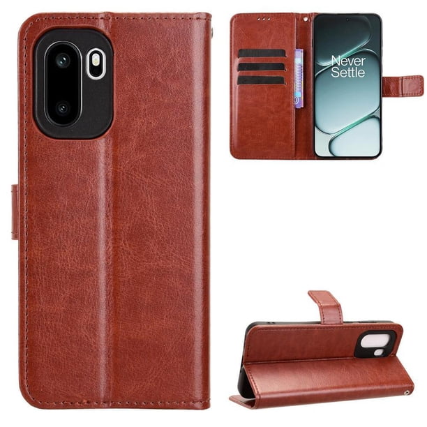 Funda tipo libro para OnePlus 15R, cartera todo‑en‑uno, funda multifuncional con tarjetero y correa de muñeca desmontable