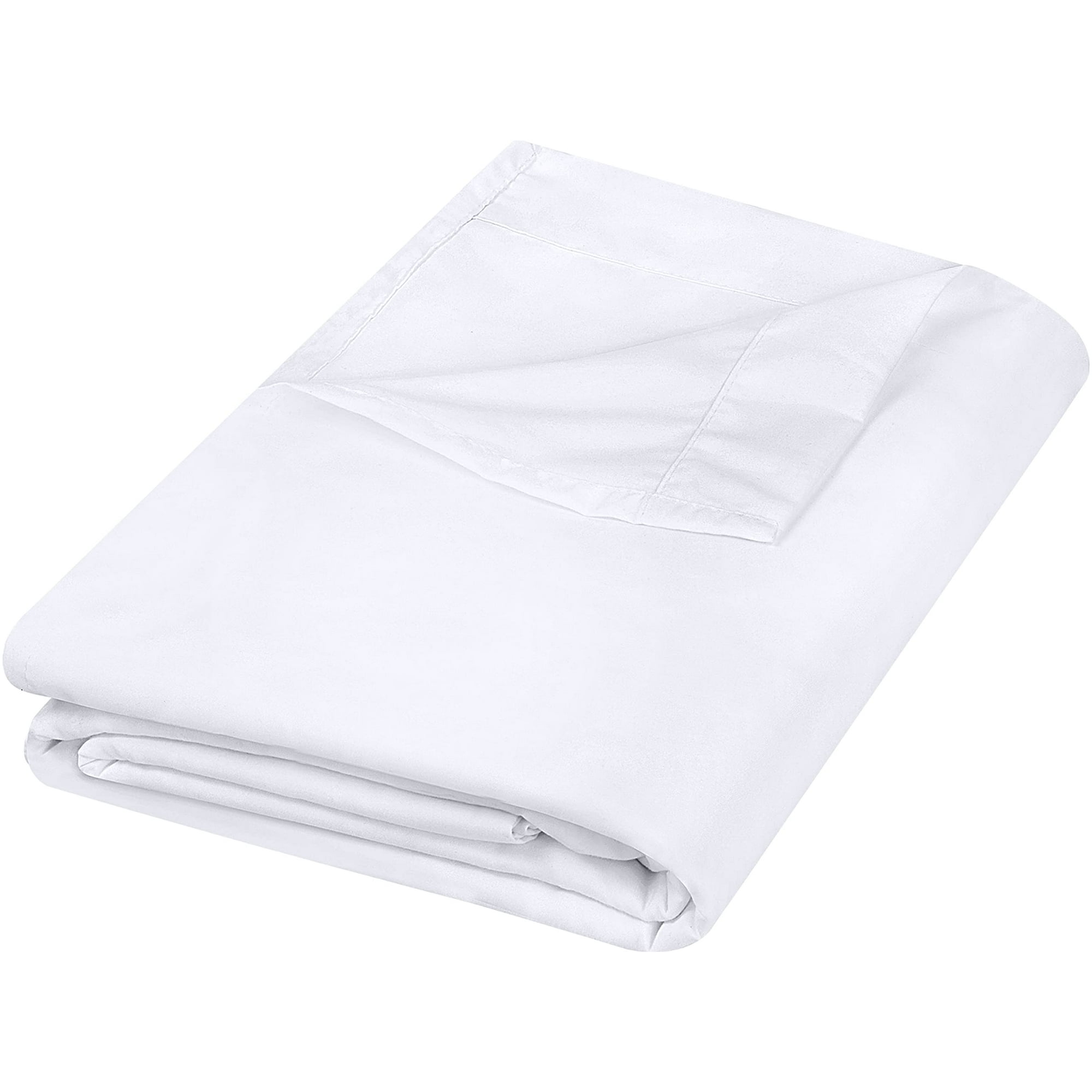Sábana Plana Utopia Bedding De Microfibra Cepillada Suave, Tamaño King, Color Blanco