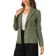 thumbnail image 4 of INSPIRE CHIC Chaqueta de Trabajo para Mujer de Imitación de Ante con Solapa, Mangas Largas, Talla M, Verde Militar, 4 of 6