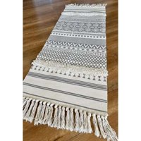 Myl Hogar - Pack De 2 Bajada De Cama De Lino Estilo Boho Medida 60 Cm X 90 Cm