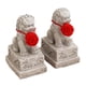 thumbnail image 2 of 2 Estatuas De Piedra De Perros Fu Pequeñas Decorativas Para Entrada, Salón, Estante, 2 of 5