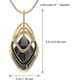 thumbnail image 3 of Collar largo tipo suéter para mujer, elegante collar con colgante triple en tono dorado y cristal brillante creado para niñas., 3 of 7