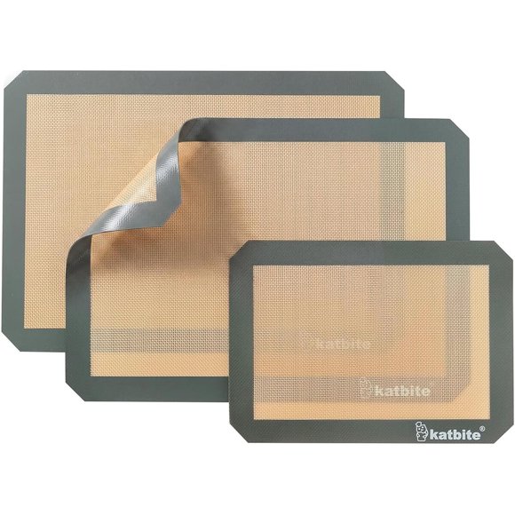 Katbite Silicone Baking Mat Set of 3 Grey