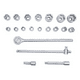 thumbnail image 1 of Juegos De Dados Chicharra Cuadrante 3/4 Drive 19-50mm 21 Pcs Plateado, 1 of 3