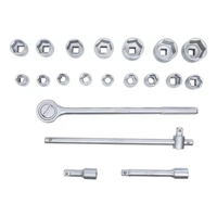 Genérico - Juegos De Dados Chicharra Cuadrante 3/4 Drive 19-50Mm 21 Pcs Plateado