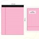 thumbnail image 2 of AILZFEI Pink Legal Pad Note Pads 8.5 x 11 inch, Wide Ruled C, 2 of 3