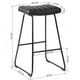 thumbnail image 3 of Pack De 2 Pisos De Bar Acolchados Taburetes Negro, 3 of 6