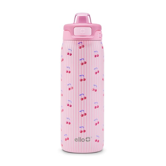 Botella de agua Ello Kids Pop & Fill 532 ml Cereza
