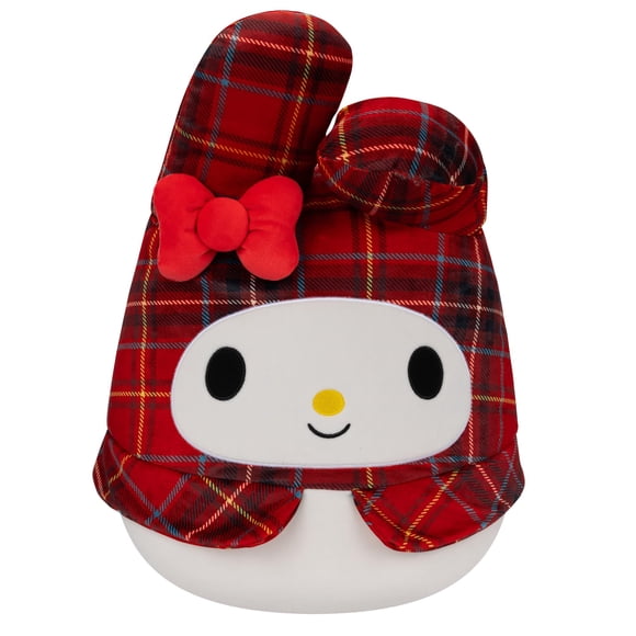 Peluche Squishmallows Sanrio 36 cm My Melody a Cuadros Rojos