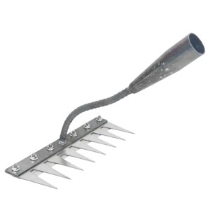 Ioensy - Rastrillo De Jardín Robusto Y Versátil Para Aflojar El Césped, Ideal Para Paisajistas Y Cultivadores De Jardines, Con 8 Dientes.