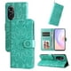 thumbnail image 4 of Funda tipo cartera FOXDOCK para Huawei Nova 9 SE , diseño girasol en relieve, cuero PU, cierre magnético, soporte y tarjetero, 4 of 5