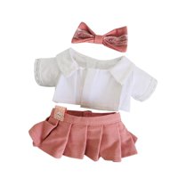 Magideal - Ropa Para Muñecas De Peluche De 20 Cm, Falda Para Muñecas, Conjuntos, Accesorios Para Muñecas De Peluche, Ropa Para Hacer Tú Mismo, Juguete Bonito , Conjunto De Uniforme De Muñeca