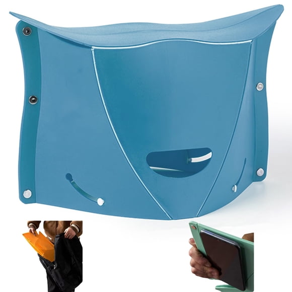Banco Plegable Portátil Para Exterior Azul Grosor De 1 3 Cm