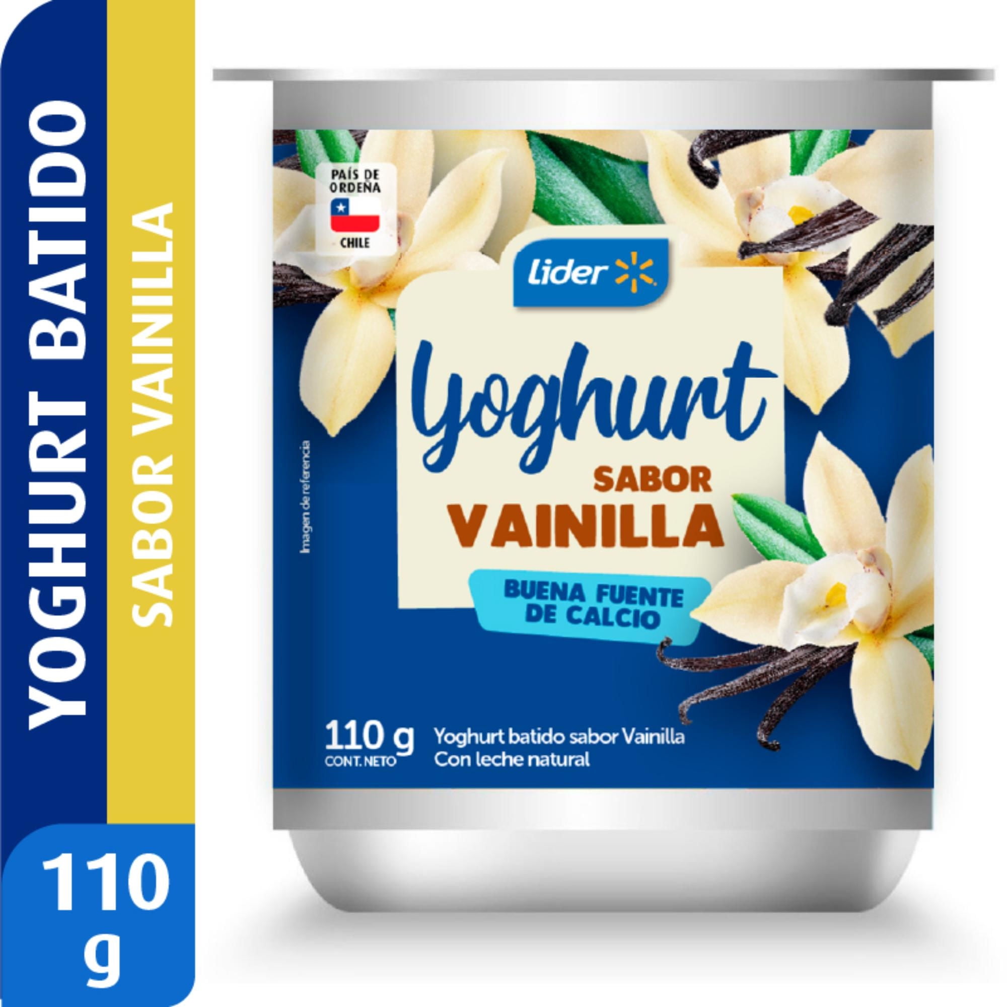 Yoghurt Batido Sabor Vainilla Pote 110 g Lider