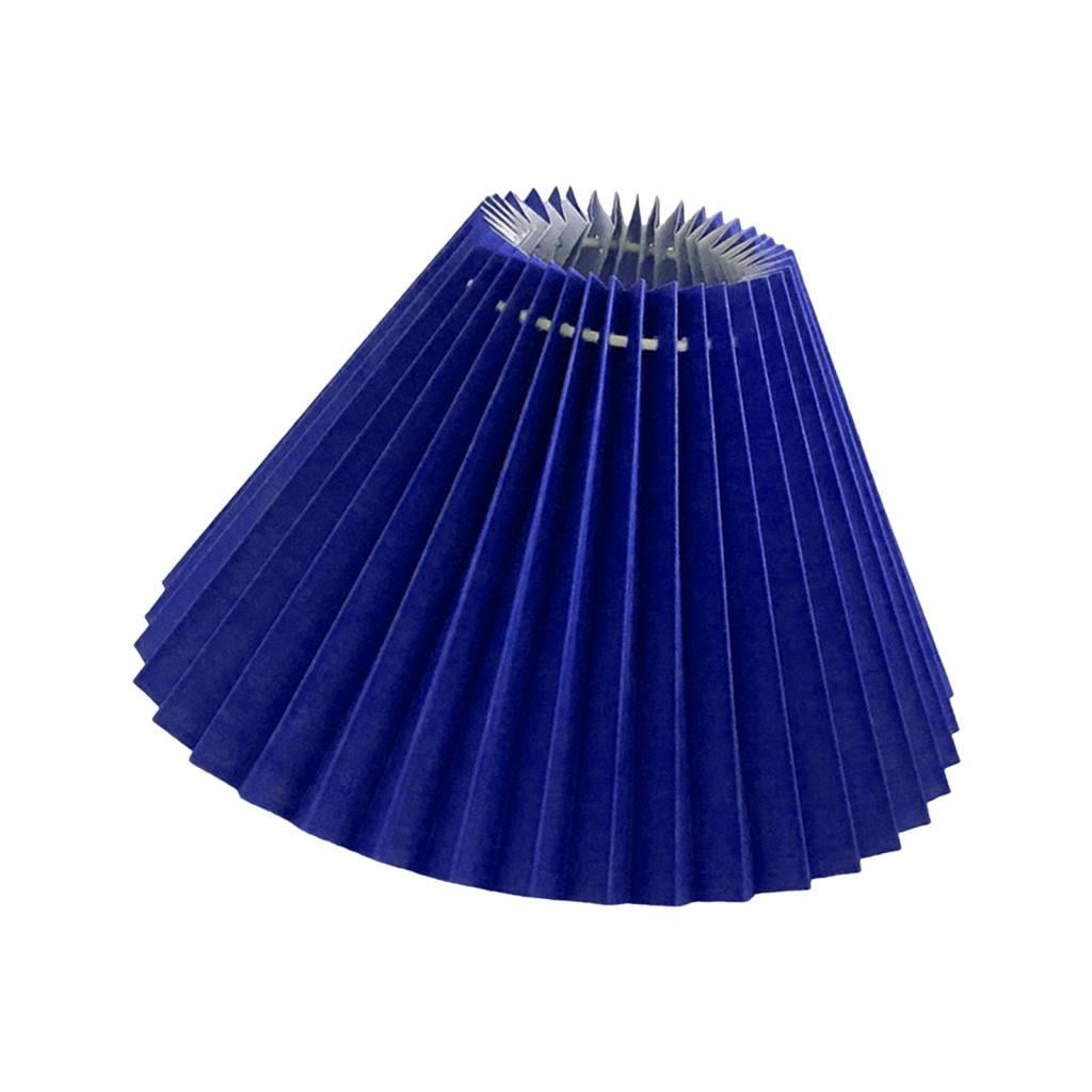 Magideal - Pantalla Plisada Moderna E27, Pantalla De Lámpara De Tela, Cubiertas De Piezaza, Pantalla De Lámpara De Tejado, Clip Para Lámpara De Piezaza De Oficina, Reemplazo Azul