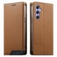thumbnail image 1 of Funda Tipo Cartera de Cuero Sintético para Samsung Galaxy A54 5G Bloqueo RFID, con Ranuras para Tarjetas y Bolsillo para Efectivo, Cierre Magnético Fuerte Marrón, 1 of 6