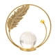 thumbnail image 1 of Escultura Bola de Cristal Metal Hojas, 1 of 3