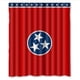 thumbnail image 1 of Cortina de ducha con diseño de la bandera del estado de Tennessee, juego de cortinas de baño con ganchos, tamaño 60 x 72 pulgadas, 1 of 3