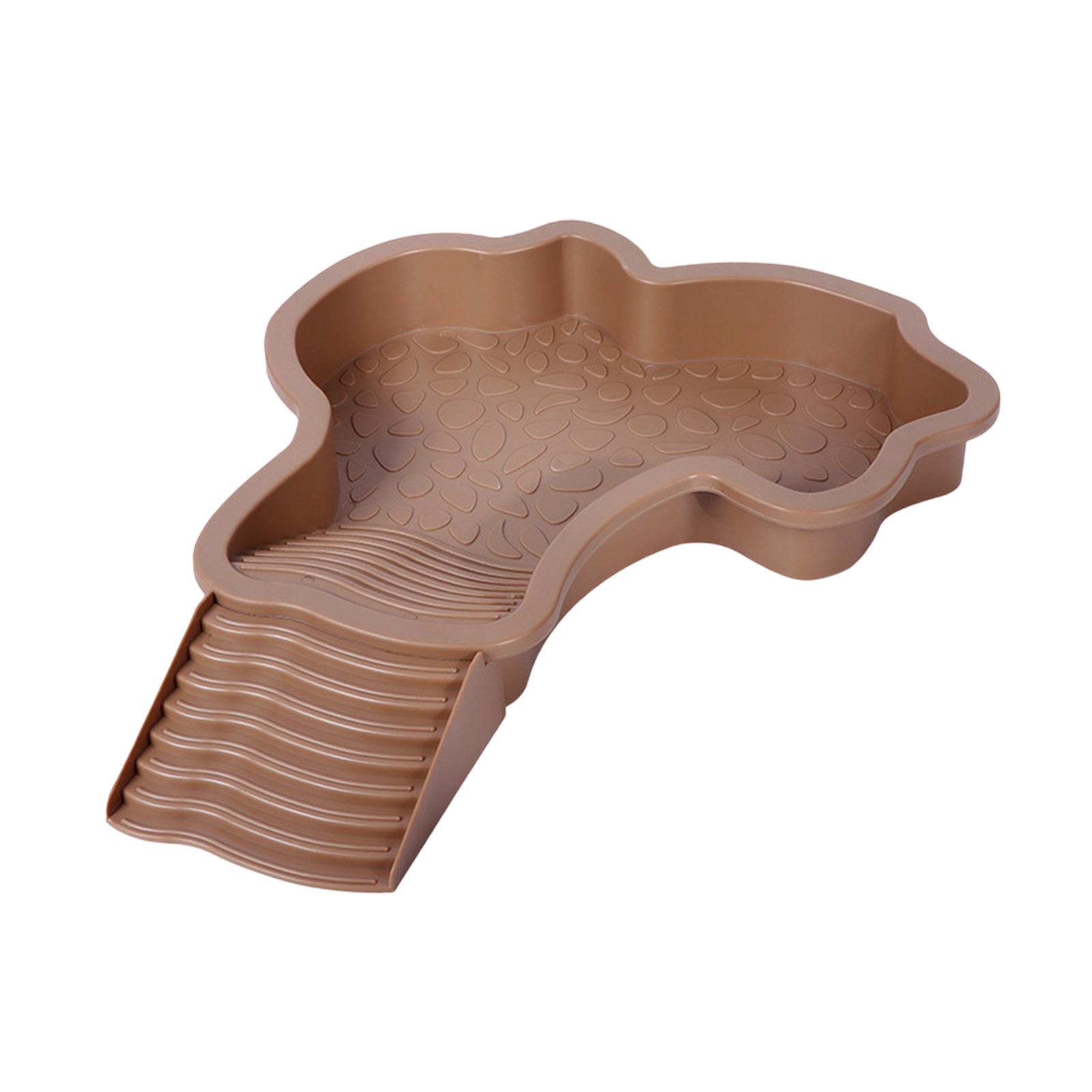 Magideal - Cuenca De Piscina De Reptiles, Baño De Tortuga, Tazón De Tumor Con Rampa, Tazón De Agua Para Tortugas, Tazón Para Reptiles, Tortugas De Escorpión, Hám Amarillo