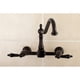 thumbnail image 3 of Grifo Kingston Brass Duchess de pared tipo puente, bronce aceitado, 3 of 5