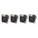 thumbnail image 1 of Conector XLR hembra usbargainsound NC3FD-L-B-1, paquete de 4, negro, 1 of 1