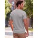 thumbnail image 3 of Camiseta Henley de Hombre INSPIRE CHIC de Manga Corta Cuello Redondo Verano a Rayas T-Shirts L Gris, 3 of 5