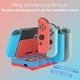 thumbnail image 2 of Base de carga portátil compatible con Nintendo Switch/Switch OLED - Incluye base de carga para 4 Joycons, adaptador para TV, soporte para cable HDMI 4K-Rojo Azul, 2 of 7