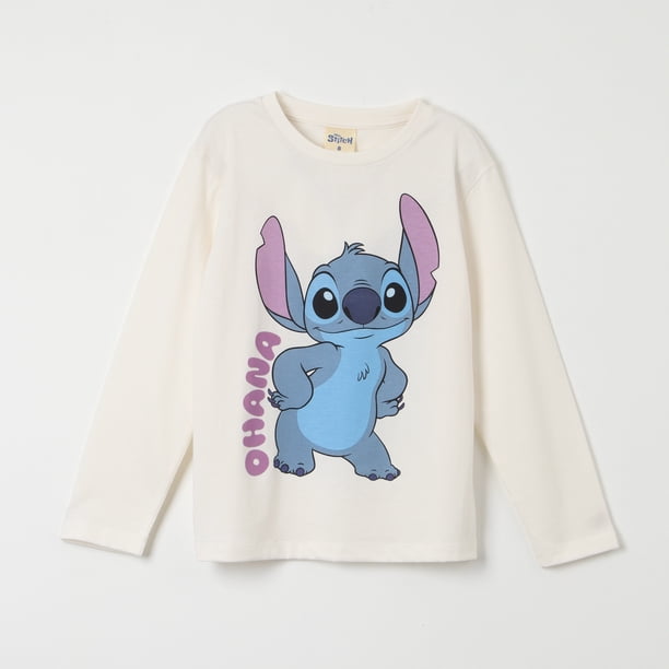 Polera Manga Larga Stitch Disney - Niños 2-8 Años