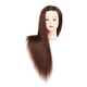 thumbnail image 2 of Cabeza De Maniquí Peinado Para Peluquería Cabello Rizado Bobinado Marrón Oscuro, 2 of 5