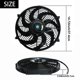 thumbnail image 2 of Ventilador BLACKHORSE-RACING 36 cm 12 V 90 W de perfil bajo universal, 2 of 9
