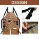 thumbnail image 5 of Delantales de carpintería para hombre y mujer | Delantal de trabajo de lona encerada resistente con bolsillos | Tirantes cruzados | Delantal ajustable hasta talla XXL | Regalo para carpintero, 5 of 5