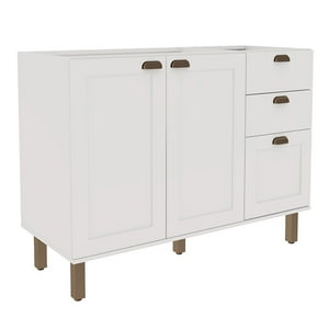 Df Home - Mueble Base 1200 Verde Blanco 2 Puertas 3 Cajones Studio 1532