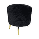 thumbnail image 2 of Puff Redondo New Negro Felpa, 2 of 3