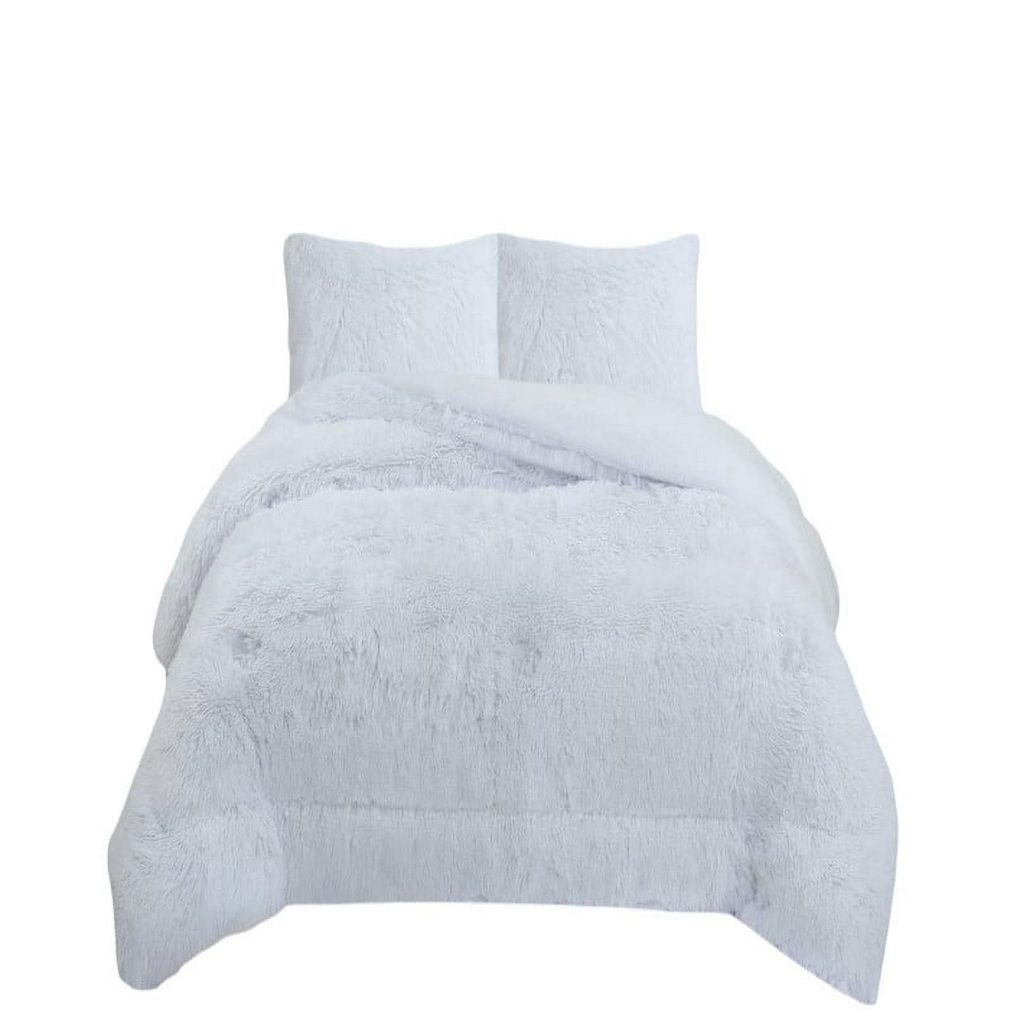 Teng Fei - Cobertor Peludo Con Chiporro Invierno 2 Plazas Blanco