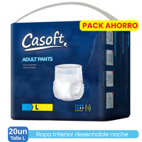 Casoft - Pañales Adulto Pants Alta Absorción Uso Cotidiano X 20 Und Talla L