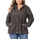 thumbnail image 1 of GRACE & GRANDEUR Chaquetas para Mujer Tallas Grandes con Cordón en la Cintura, Abrigos Anorak de Manga Larga con Bolsillos 6X Gris, 1 of 8