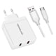 thumbnail image 1 of Cargador Pared 2 Usb Carga Turbo Usb Tipo C Blanco, 1 of 2