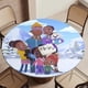 thumbnail image 5 of Cazadores del clima-theme Fitted Round Tablecloths Elastic Edged Table Covers Waterproof Table Cloth for Kitchen Holiday Party Tables Decor 120cm, 5 of 6