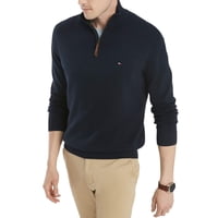 Jersey Tommy Hilfiger Para Hombre, Talla Grande Y Alta, Con Cierre 1/4