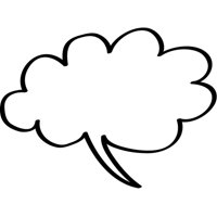 Rienda Libre Graphics - Decomural Speech Bubble Cloud Shape Ws-15551