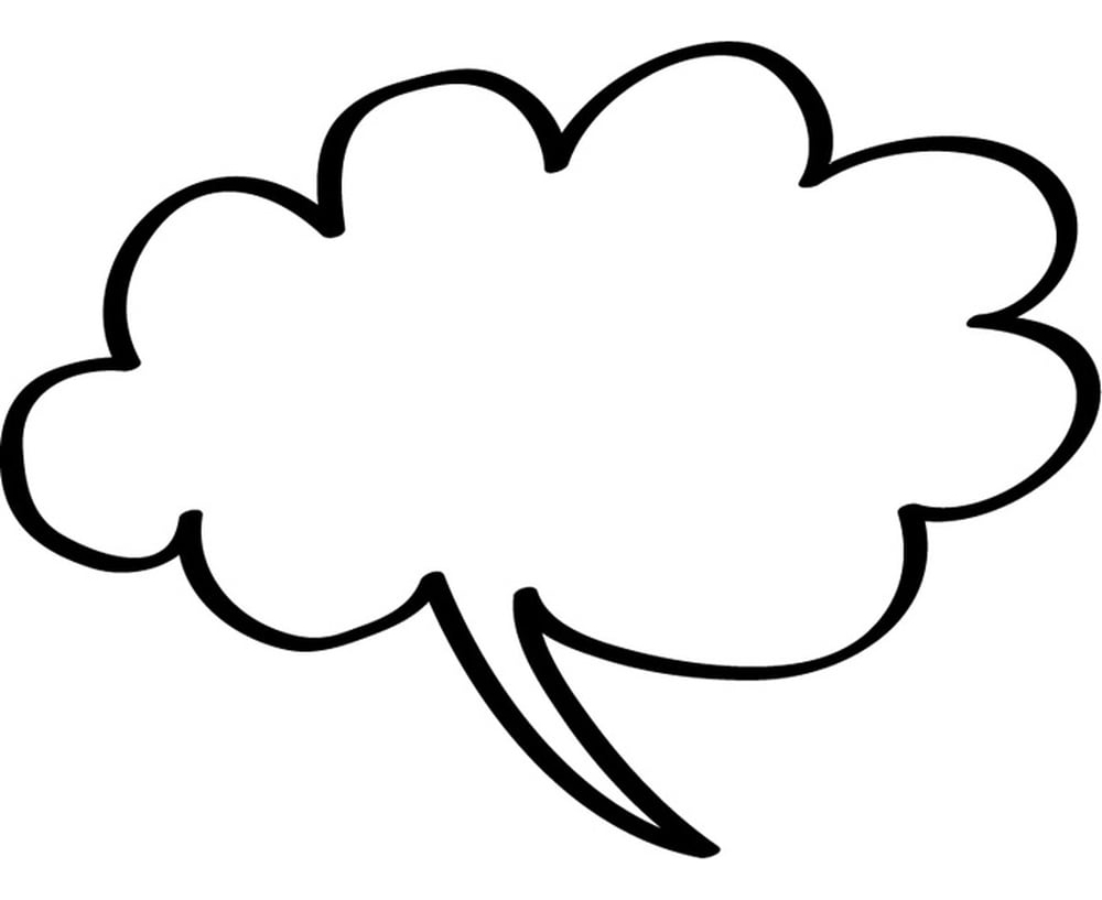 Rienda Libre Graphics - Decomural Speech Bubble Cloud Shape Ws-15551