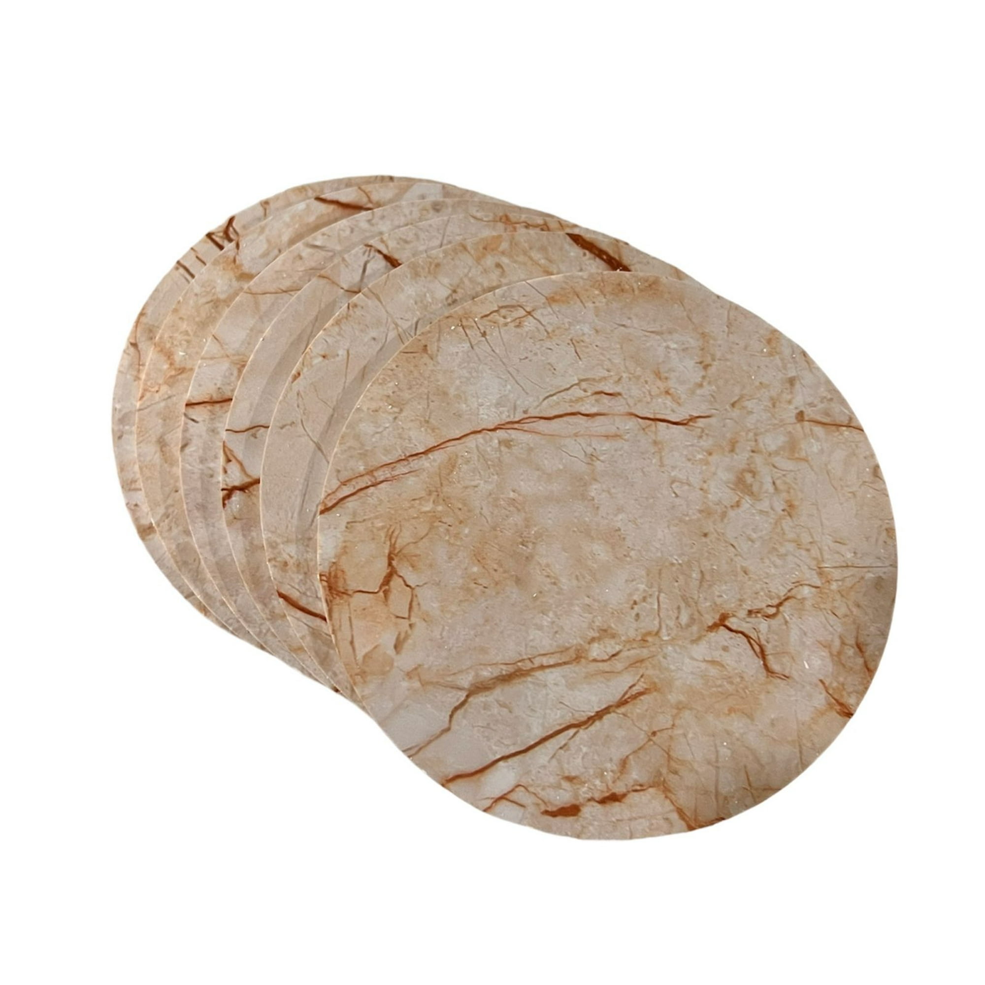 Oem - Set De 6 Posavasos Diseño Mármol Pack 6 Posavasos Redondo M