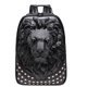 thumbnail image 1 of Mochila Kiisy 3D de piel de león para portátil a la moda, viajes, negra, 1 of 8