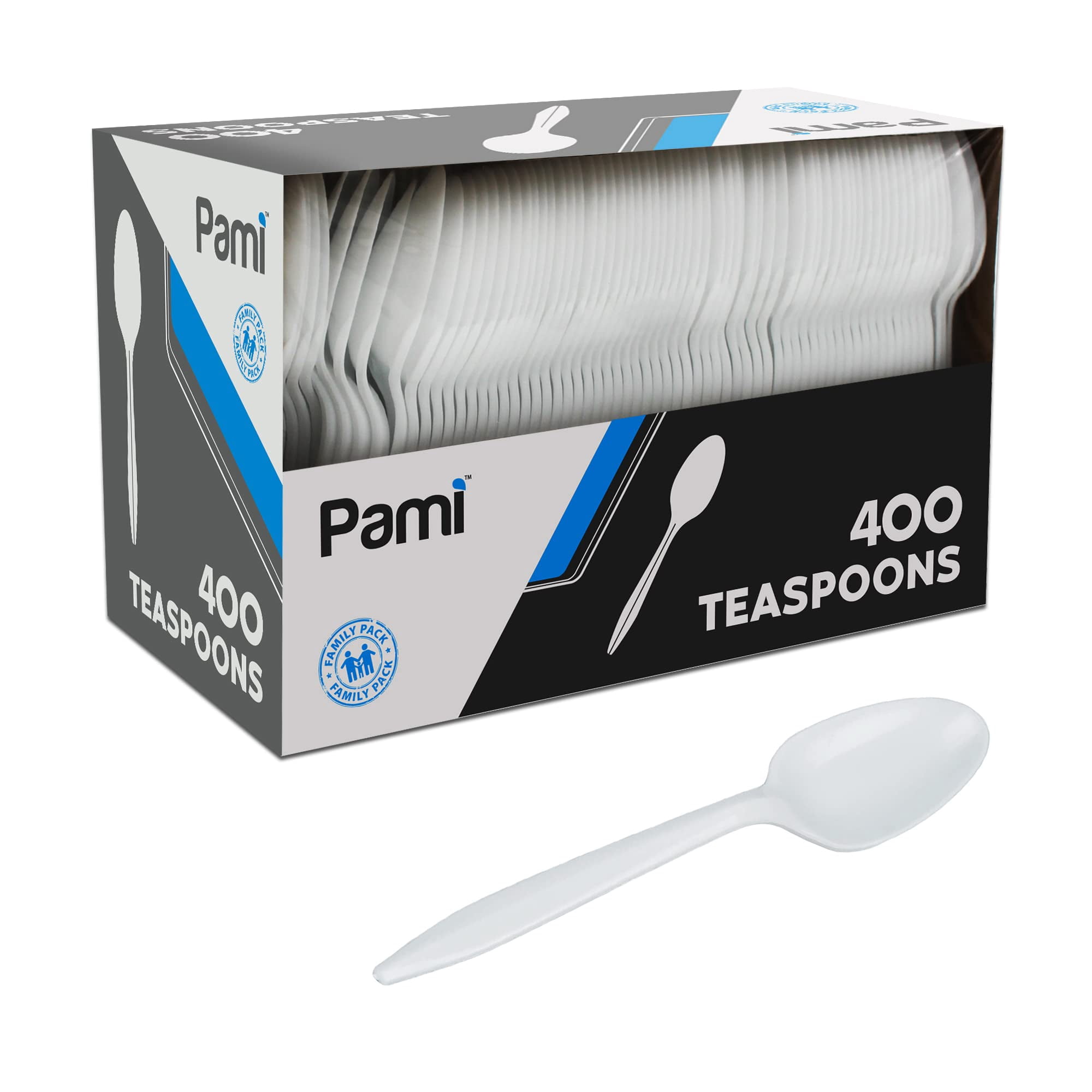 Cucharitas Desechables De Plástico Pami De Peso Medio [paquete De 400]
