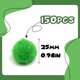 thumbnail image 2 of Pompones MORFEN verdes de 2,5 cm – Set de 150 piezas para manualidades, 2 of 7