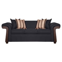 Ruzam Mobel - Sofá 3 Cuerpos Napoles Negro